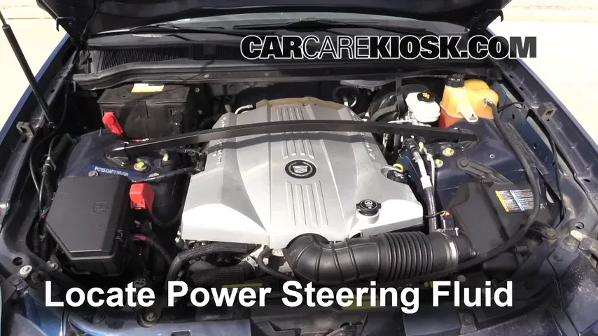 2007 Cadillac SRX 4.6L V8 Power Steering Fluid Add Fluid